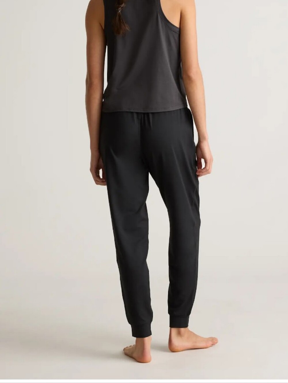 Quince Flowknit Mid-Rise Joggers in Black - Picture 3 of 7